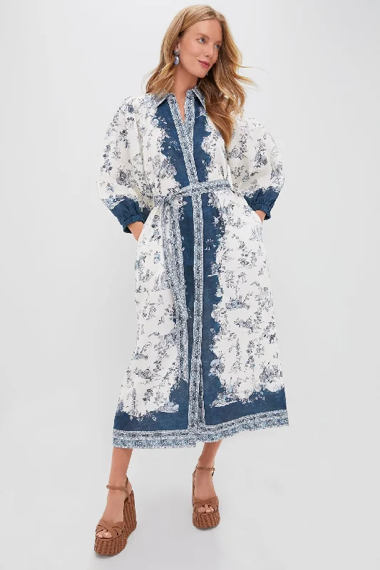 Plus Size Women Dress with a Flattering A - Line Cut for Comfort and StylePlus Size Women Dress with a Flattering A - Line Cut for Comfort and StyleCream Casa Shirtdress