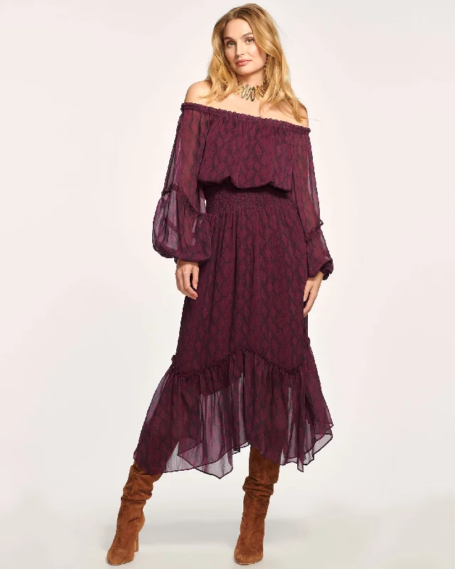 Halter Neck Women Dress to Show Off the Shoulders and NecklineHalter Neck Women Dress to Show Off the Shoulders and NecklineDanna Off-The-Shoulder Midi Dress