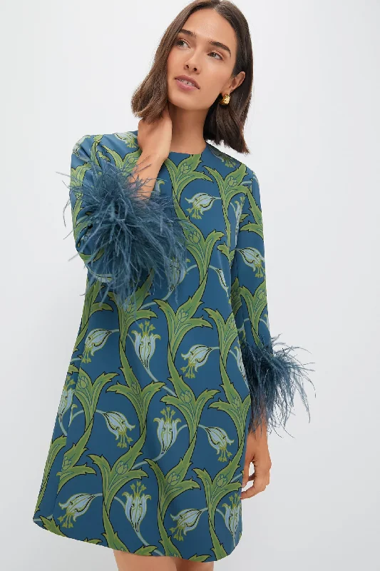 Strapless Women Dress with a Built - in Bra for Comfort and SupportStrapless Women Dress with a Built - in Bra for Comfort and SupportDeco Floral Feather Mod Mary Dress