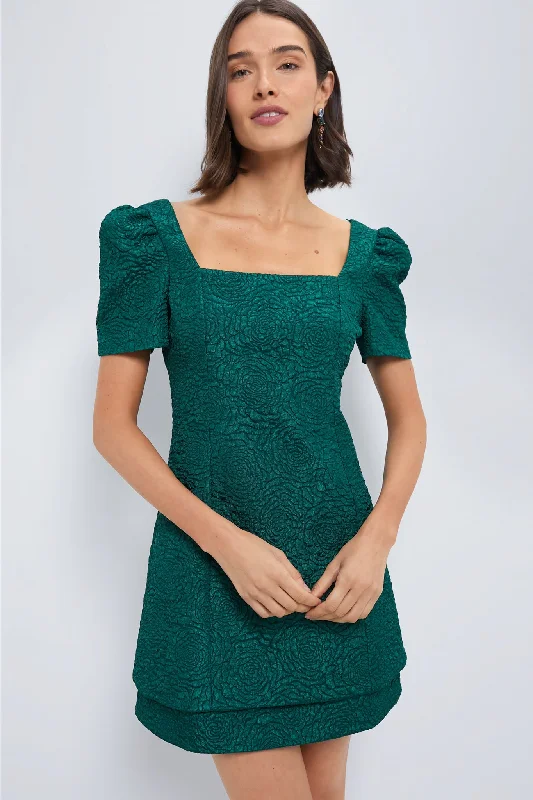 Maxi Women Dress with Floral Print for a Bohemian VibeMaxi Women Dress with Floral Print for a Bohemian VibeEmerald Green Jacquard Juliana Mini Dress