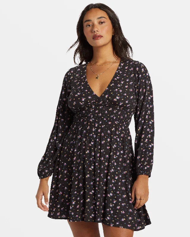 Ball Gown Women Dress with a Full Skirt for a Princess - like LookBall Gown Women Dress with a Full Skirt for a Princess - like LookIn Ur Dreams Long-Sleeve Mini Dress - Black Sands
