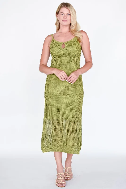 Empire Waist Women Dress to Accentuate the Bust and Conceal the WaistKeyhole Knit Dress