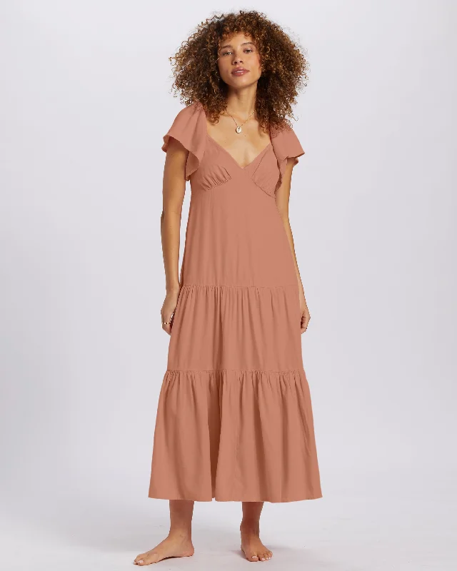 Strapless Women Dress with a Built - in Bra for Comfort and SupportStrapless Women Dress with a Built - in Bra for Comfort and SupportLast Light Dress - Sandstorm