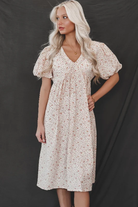 Strapless Women Dress with a Built - in Bra for Comfort and SupportMay I Have This Dance Rose Floral Midi Dress