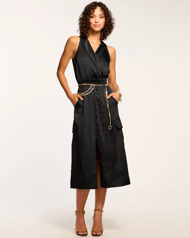 Wrap - Style Women Dress with Adjustable Fit for All Body TypesWrap - Style Women Dress with Adjustable Fit for All Body TypesNikia V-Neck Midi Dress