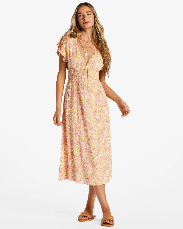 Empire Waist Women Dress to Accentuate the Bust and Conceal the WaistPicnic Date Midi Dress - Paloma