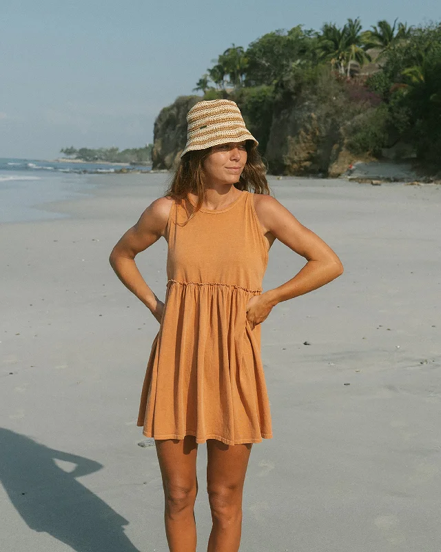 Shift Women Dress with a Simple and Classic Design for Everyday WearSeaside Tank Mini Dress - Toffee