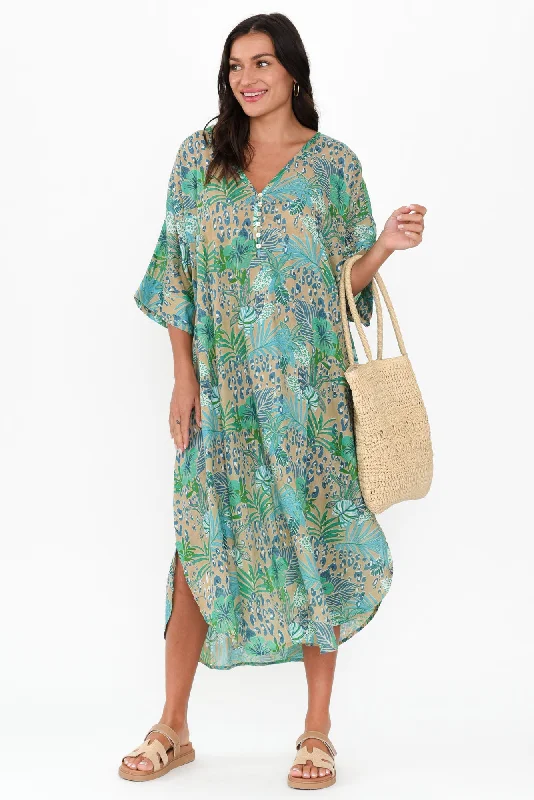 Lace - Embellished Women Dress for an Elegant and Sophisticated AppearanceStella Blue Jungle Cotton Shirt Dress