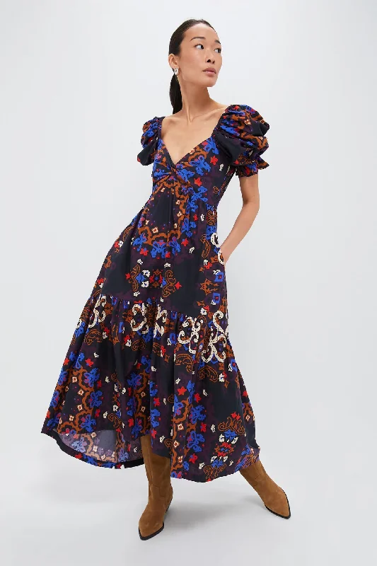 Lace - Embellished Women Dress for an Elegant and Sophisticated AppearanceLace - Embellished Women Dress for an Elegant and Sophisticated AppearanceVenezia Print Jewel Ankle Dress
