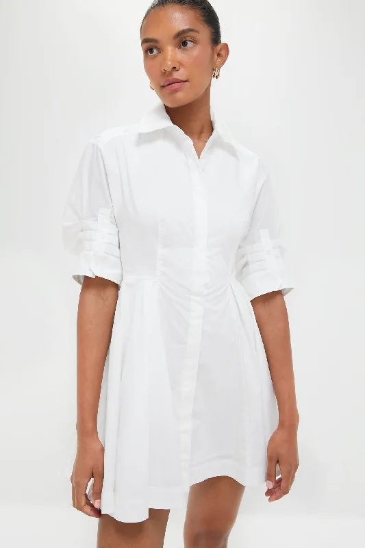 Empire Waist Women Dress to Accentuate the Bust and Conceal the WaistEmpire Waist Women Dress to Accentuate the Bust and Conceal the WaistWhite Jazzie Short Sleeve Mini Dress