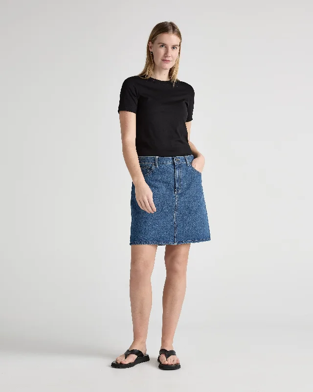 Stretch women jeans for enhanced mobility and comfortAudry Mini Skirt - Medium Stone