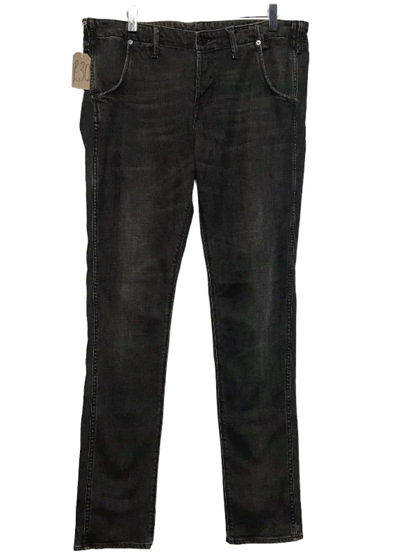 Distressed women jeans for a trendy and edgy lookBlack Denim Jeans (36x34)