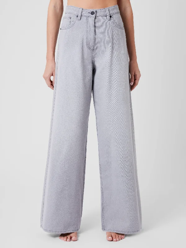 Light - wash women jeans for a fresh and summery appearanceDenver Denim Relaxed Wide Leg Jeans 34 Inch
