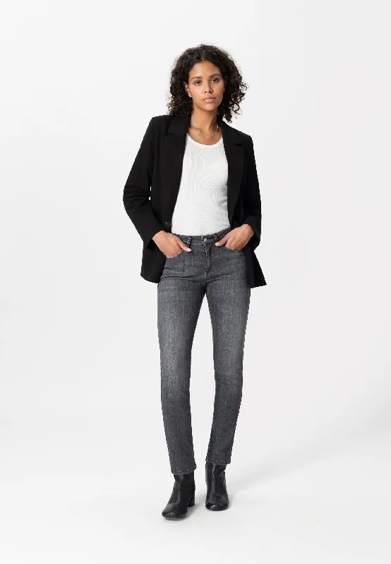 Embellished women jeans with studs or rhinestones for a glamorous touchFaye Straight - Authentic Black