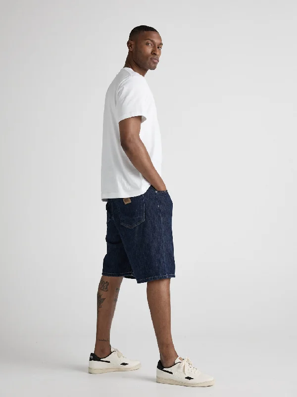 High - rise flare women jeans for a 70s - inspired lookJames Denim Short - Stone Indigo