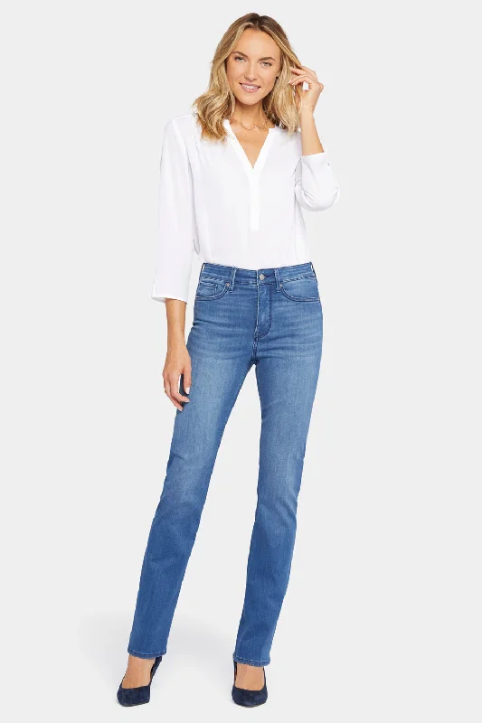 Stretch women jeans for enhanced mobility and comfortLe Silhouette Slim Bootcut Jeans In Petite - Amour