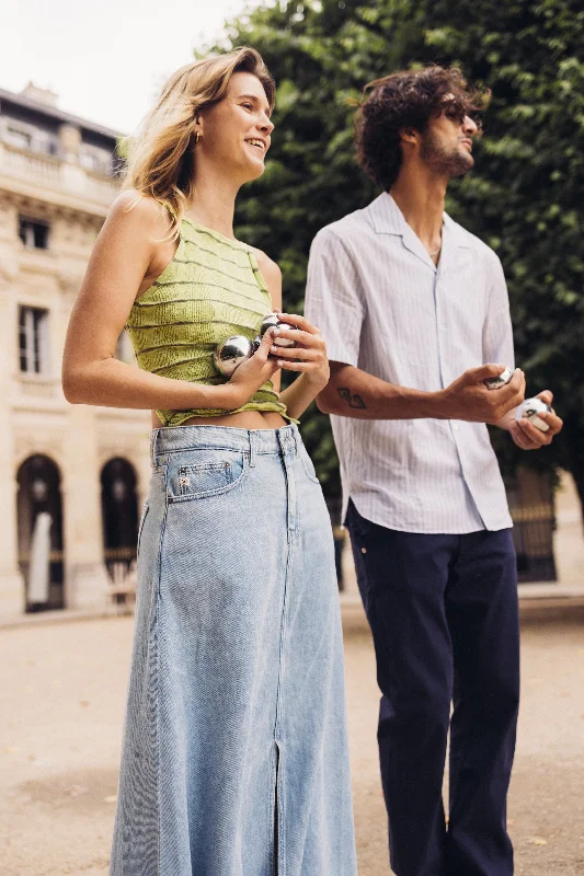 Button - fly women jeans with a traditional touchMax Flow - Stone Vintage