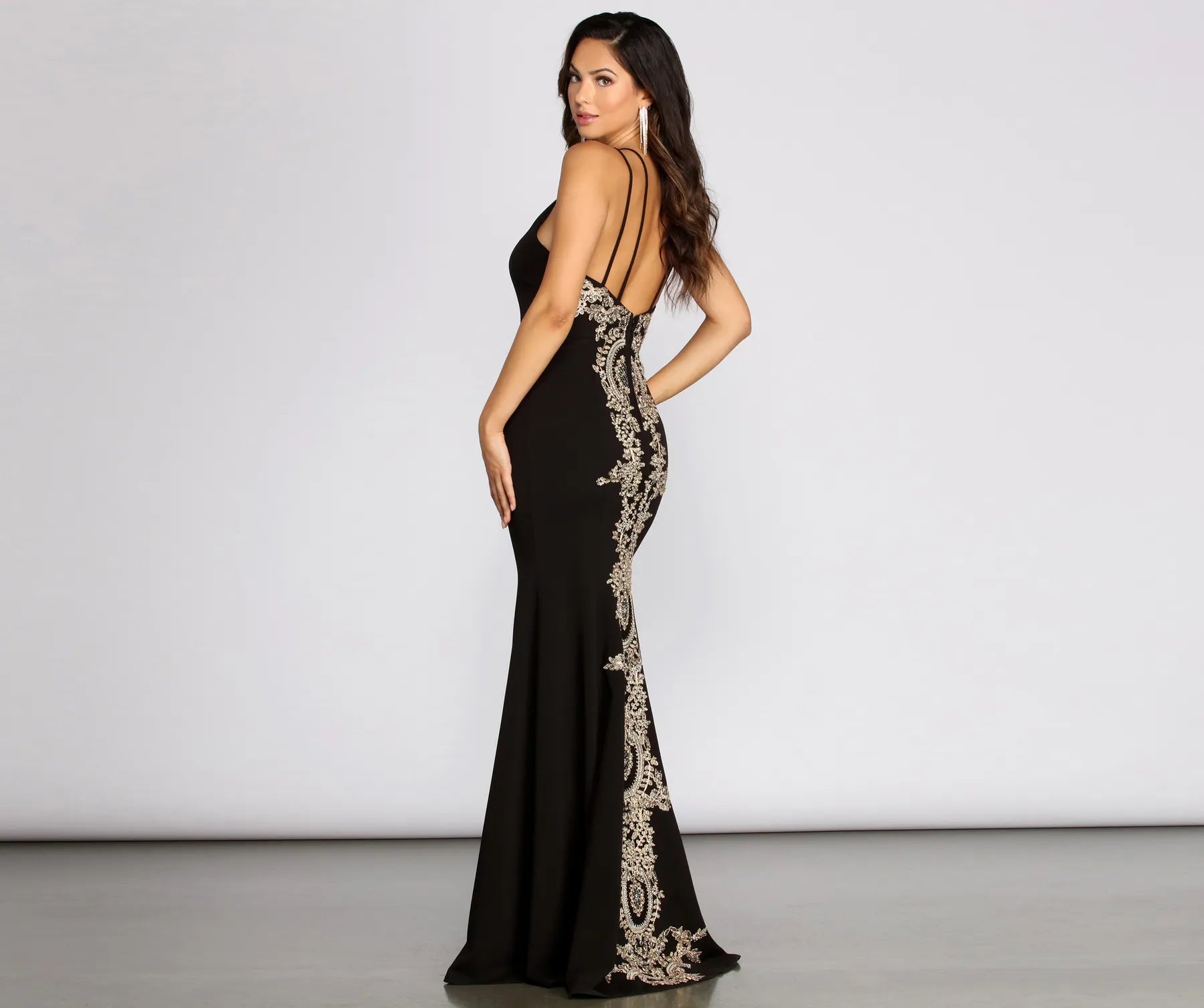 Wrap - Style Women Dress with Adjustable Fit for All Body TypesWrap - Style Women Dress with Adjustable Fit for All Body TypesAdalee Formal Applique Mermaid Dress