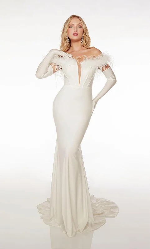 Backless Women Dress for a Sexy and Alluring Look at Evening EventsBackless Women Dress for a Sexy and Alluring Look at Evening EventsAlyce Paris Chic Feather Prom Dress 61726
