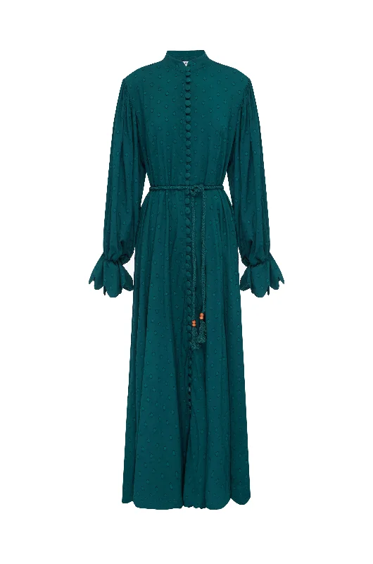 Empire Waist Women Dress to Accentuate the Bust and Conceal the WaistAmira | Teal