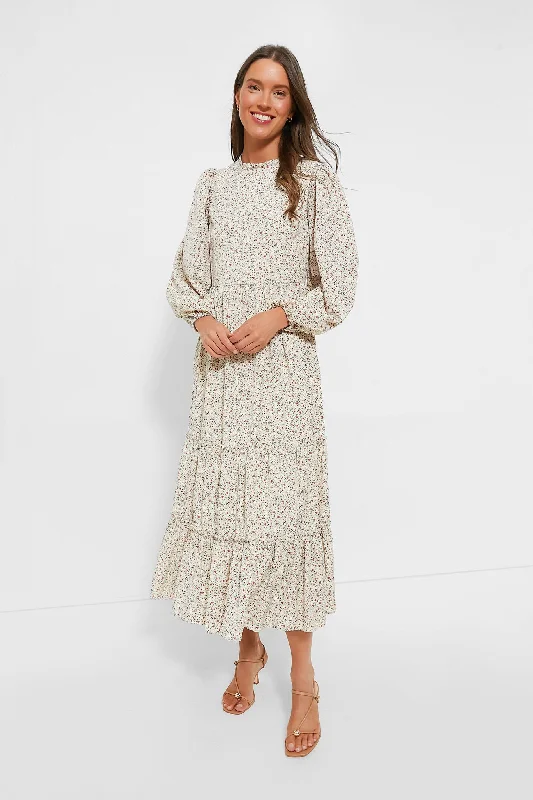 Shift Women Dress with a Simple and Classic Design for Everyday WearShift Women Dress with a Simple and Classic Design for Everyday WearCream Floral Jesse Midi Dress