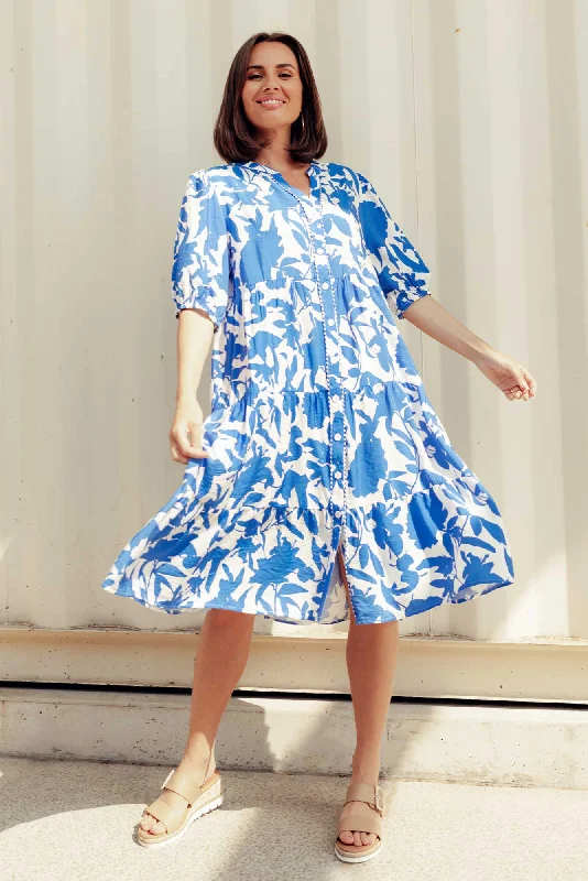 Shift Women Dress with a Simple and Classic Design for Everyday WearShift Women Dress with a Simple and Classic Design for Everyday WearFlorida Blue Floral Tiered Dress