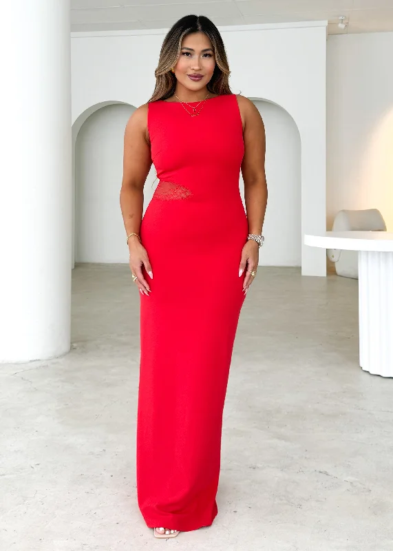 Shift Women Dress with a Simple and Classic Design for Everyday WearShift Women Dress with a Simple and Classic Design for Everyday WearLenon Maxi Dress - Red