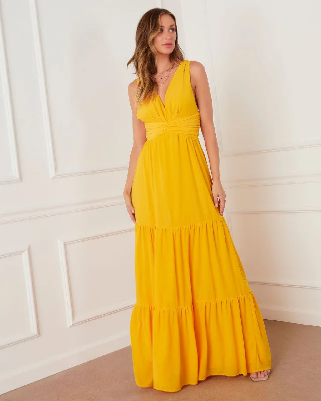 Ball Gown Women Dress with a Full Skirt for a Princess - like LookBall Gown Women Dress with a Full Skirt for a Princess - like LookMargaux Tiered Maxi Dress