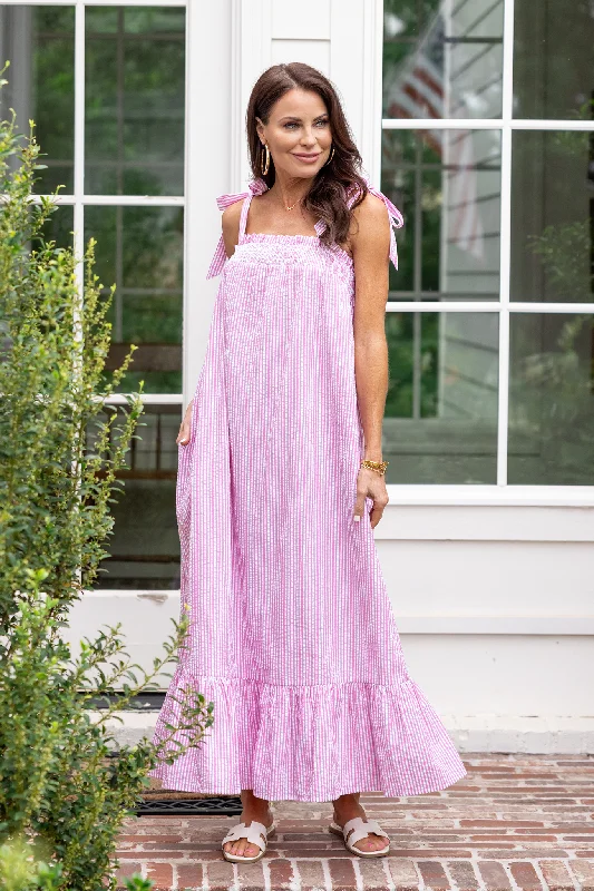 Plus Size Women Dress with a Flattering A - Line Cut for Comfort and StylePlus Size Women Dress with a Flattering A - Line Cut for Comfort and StyleNicolette Dress- Pink