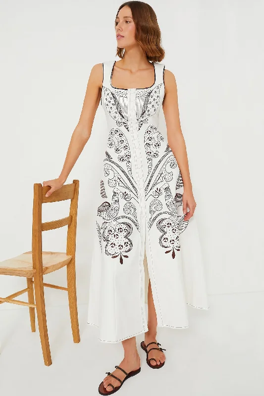 Strapless Women Dress with a Built - in Bra for Comfort and SupportStrapless Women Dress with a Built - in Bra for Comfort and SupportOff White Brown Denim Mila Dress