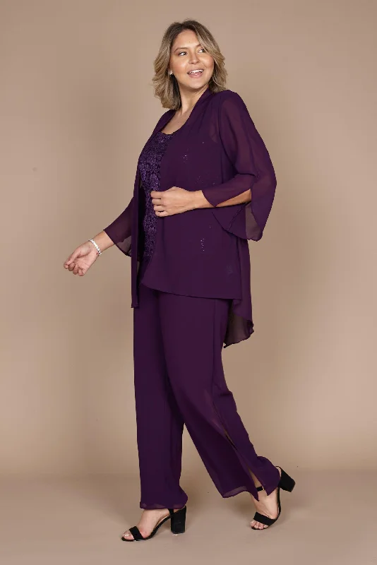 Lace - Embellished Women Dress for an Elegant and Sophisticated AppearanceLace - Embellished Women Dress for an Elegant and Sophisticated AppearanceR&M Richards 7506 Mother Of The Bride Pant Suit
