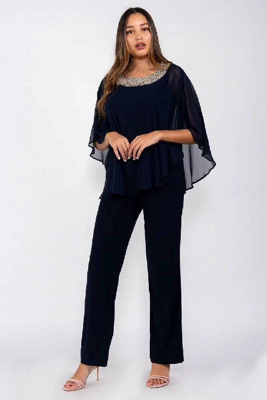 Empire Waist Women Dress to Accentuate the Bust and Conceal the WaistEmpire Waist Women Dress to Accentuate the Bust and Conceal the WaistR&M Richards 2327 Mother Of The Bride Cape Formal Pantsuit