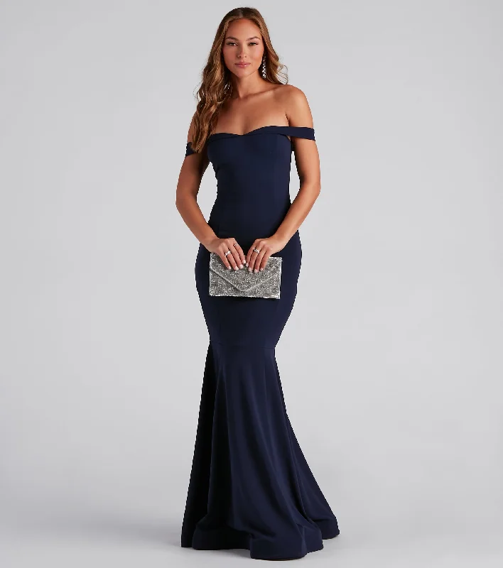 Off - the - Shoulder Women Dress for a Romantic and Feminine LookRochelle Formal Fantasy Mermaid Dress