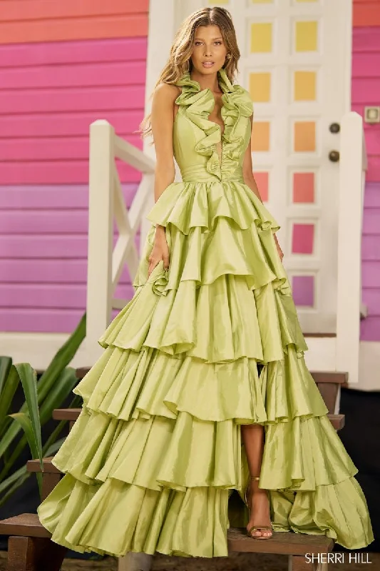 Printed Abstract Women Dress for a Modern and Artistic AppealPrinted Abstract Women Dress for a Modern and Artistic AppealSherri Hill Taffeta Halter Ball Gown Prom Dress 56013