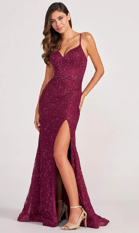 Mini Women Dress with a Short Hem for a Young and Trendy StyleColette for Mon Cheri CL2037 - Glittering Sleeveless Prom Gown