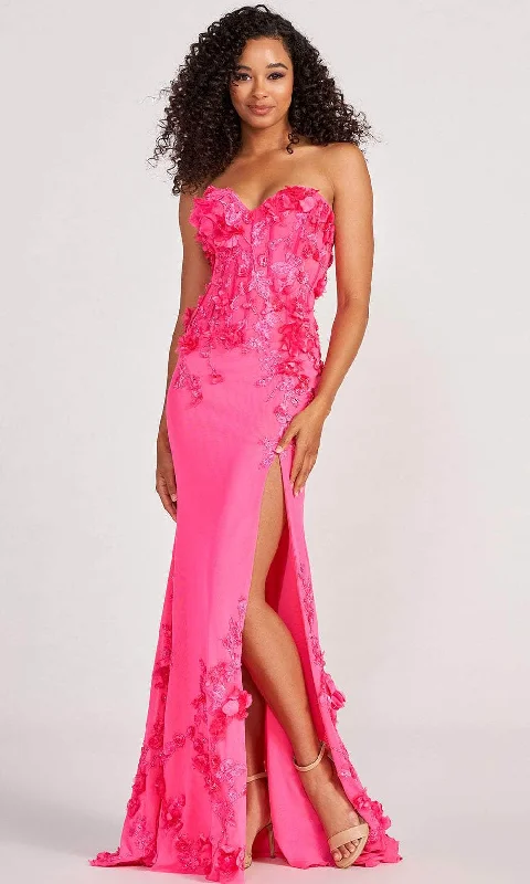 Empire Waist Women Dress to Accentuate the Bust and Conceal the WaistColette for Mon Cheri CL2059 - 3D Floral Prom Gown