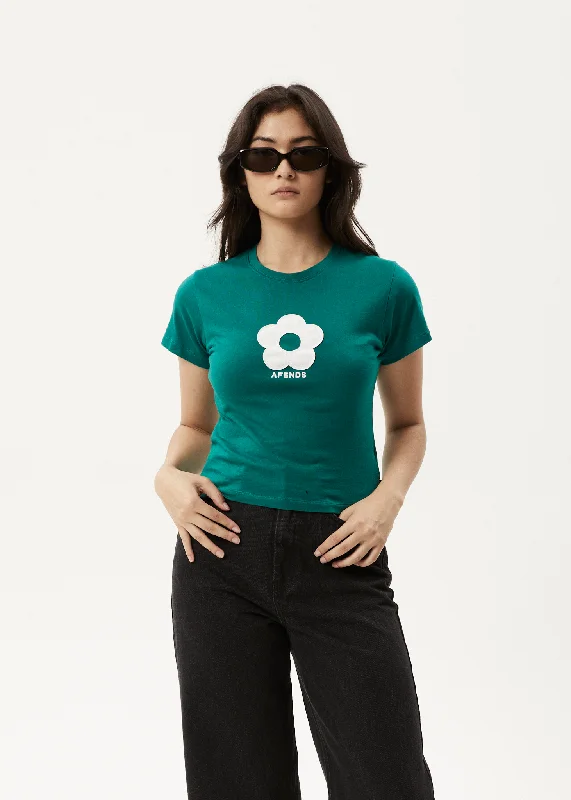 Long Sleeve Women T Shirt for Cooler WeatherLong Sleeve Women T Shirt for Cooler WeatherAFENDS Womens Blossom - Baby T-Shirt - Pine