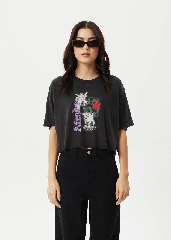 Puff Sleeve Women T Shirt for a Fashion - Forward LookPuff Sleeve Women T Shirt for a Fashion - Forward LookAFENDS Womens Nirvana Cropped - Oversized Tee - Stone Black