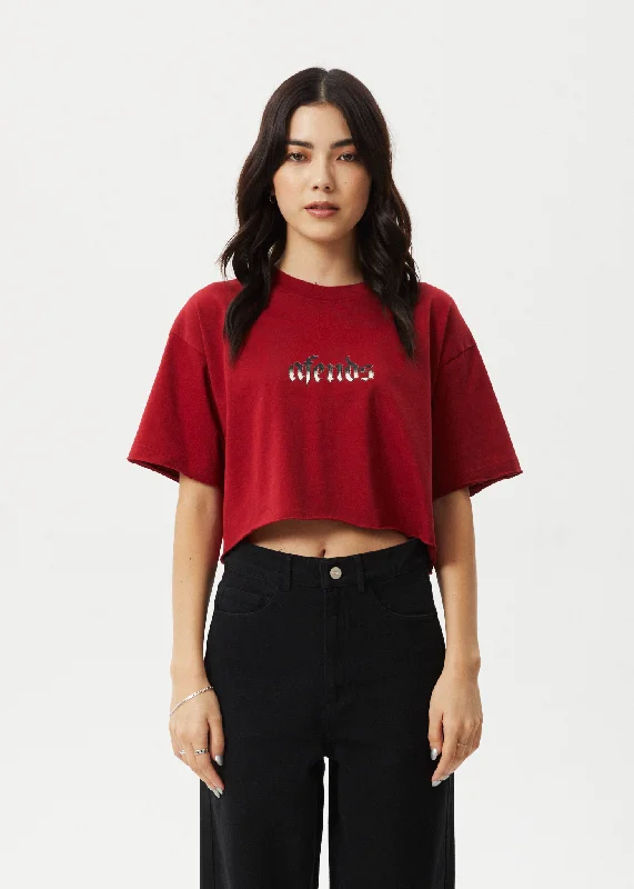 Plus Size Women T Shirt for a Comfortable and Flattering FitPlus Size Women T Shirt for a Comfortable and Flattering FitAFENDS Womens Scorpio Slay - Slay Cropped Tee - Ketchup