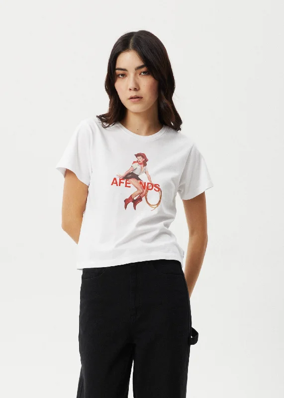Puff Sleeve Women T Shirt for a Fashion - Forward LookPuff Sleeve Women T Shirt for a Fashion - Forward LookAFENDS Womens Sweet West - Baby Tee - White