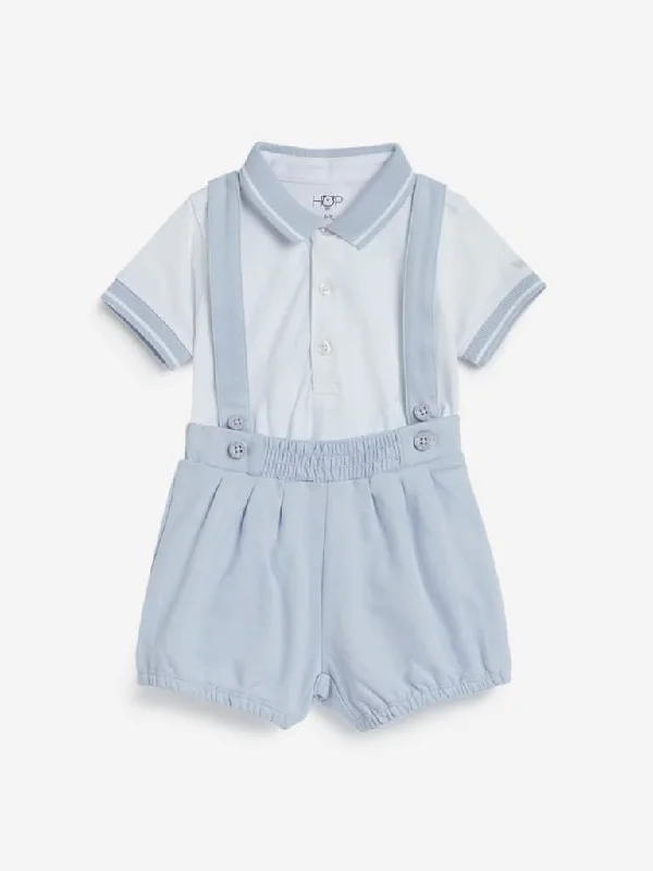 Baby HOP Light Blue T-Shirt And Shorts Set