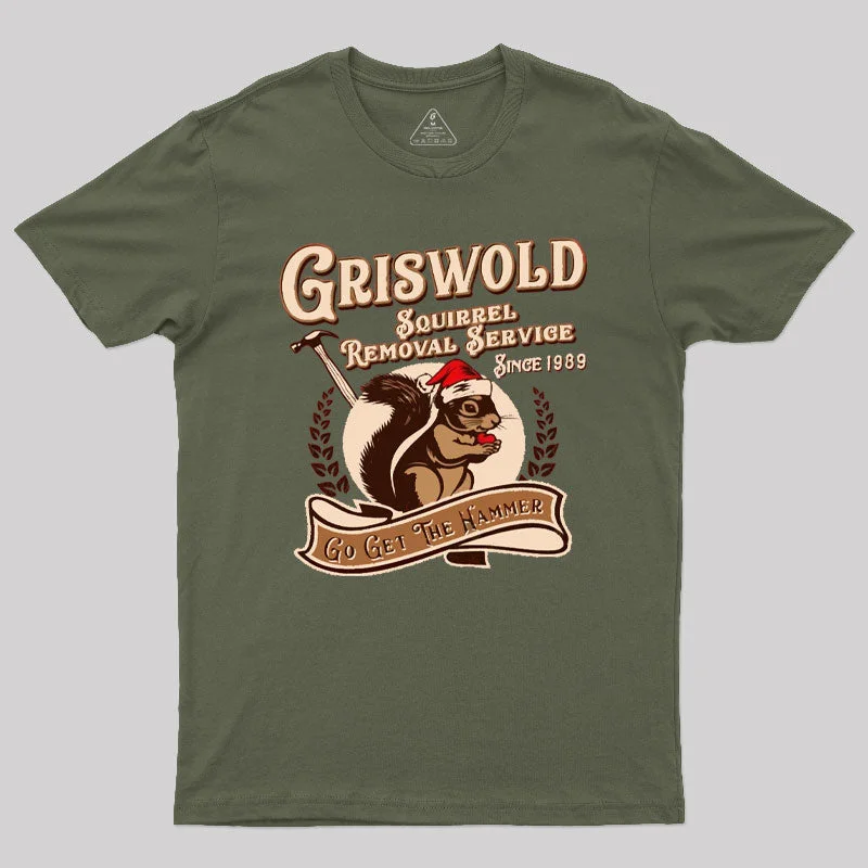 Crew Neck Women T Shirt with a Timeless DesignCrew Neck Women T Shirt with a Timeless DesignGriswold Squirrel Removal Service Geek T-Shirt