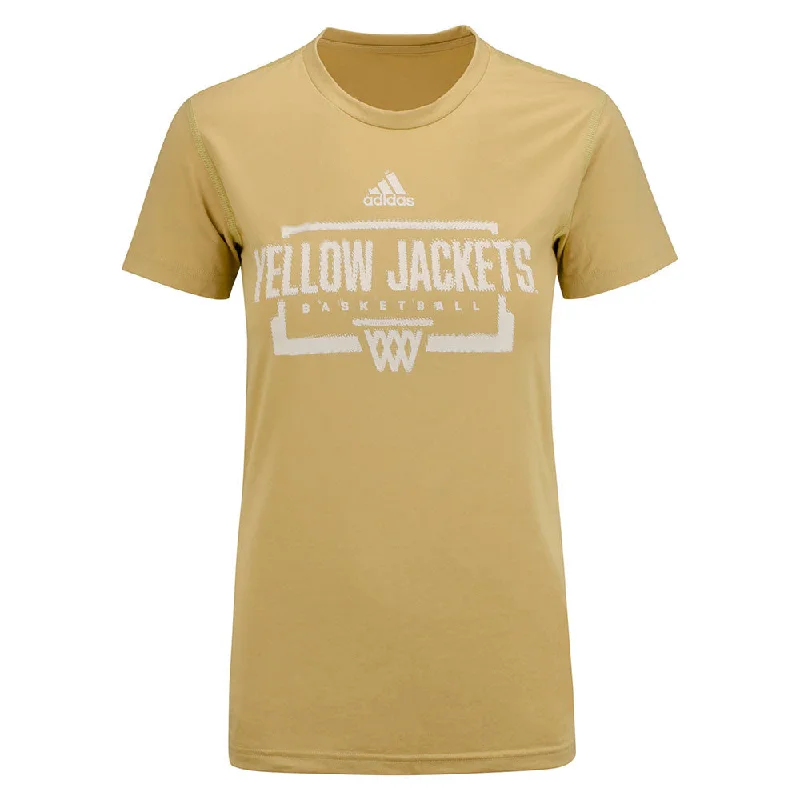 Ringer T Shirt Women with Retro - Inspired StripesRinger T Shirt Women with Retro - Inspired StripesLadies Georgia Tech Yellow Jackets Basketball Fastboard Creator T-Shirt