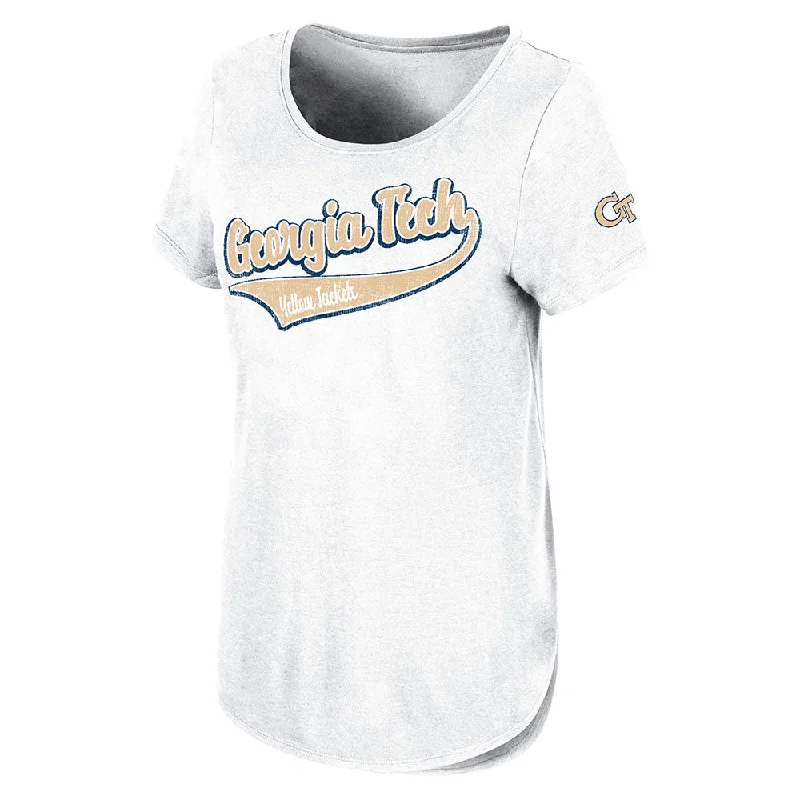 Muscle Women T Shirt for a Sporty and Casual LookMuscle Women T Shirt for a Sporty and Casual LookLadies Georgia Tech Down To River T-Shirt