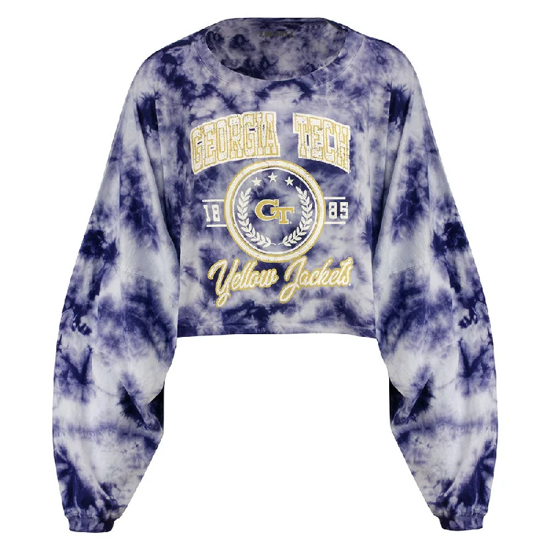 Long Sleeve Women T Shirt for Cooler WeatherLong Sleeve Women T Shirt for Cooler WeatherLadies Georgia Tech Long Sleeve Oversized Cloud Shirt