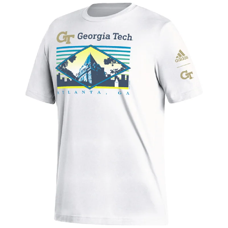 V - Neck Women T Shirt to Enhance the NecklineV - Neck Women T Shirt to Enhance the NecklineGeorgia Tech Yellow Jackets Adidas Blanks GT Icon White T-Shirt