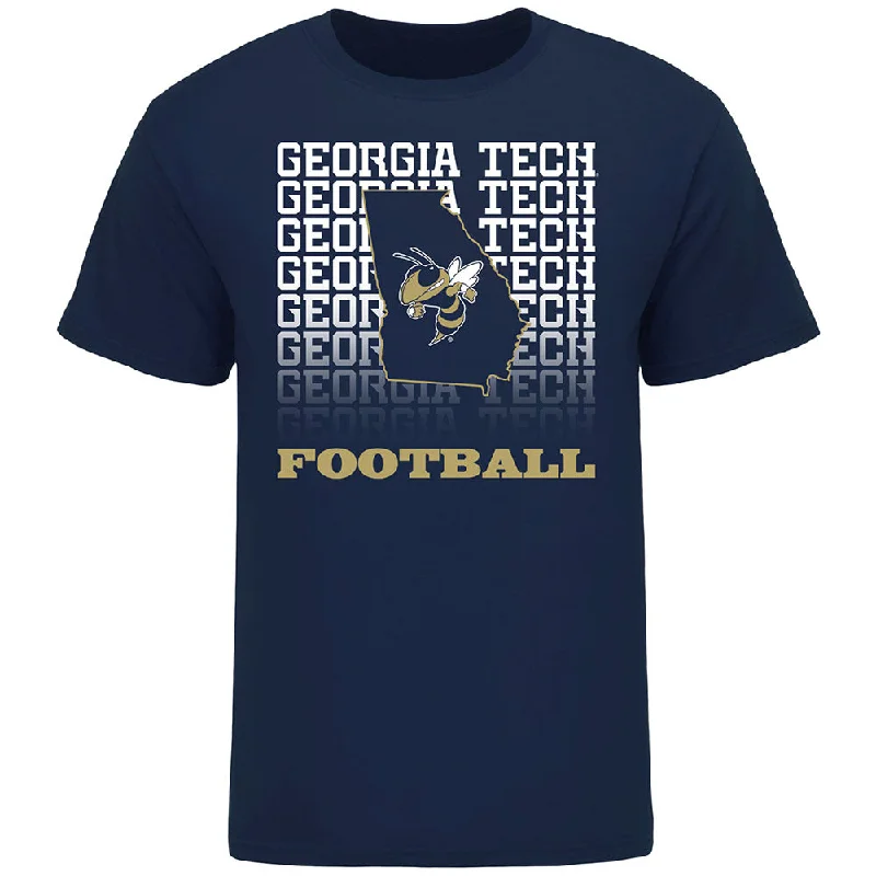 Floral Print Women T Shirt for a Feminine TouchFloral Print Women T Shirt for a Feminine TouchGeorgia Tech Wordmark Repeat Fade Football T-Shirt