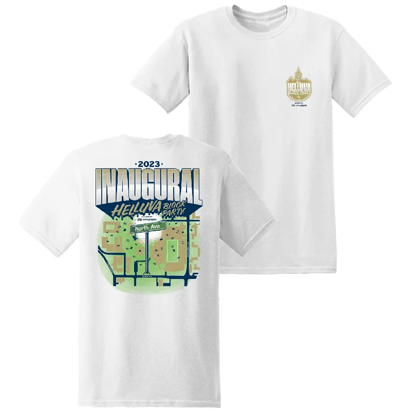 Moisture - Wicking Women T Shirt for Active LifestylesMoisture - Wicking Women T Shirt for Active LifestylesGeorgia Tech Yellow Jackets Helluva Block Party White T-Shirt
