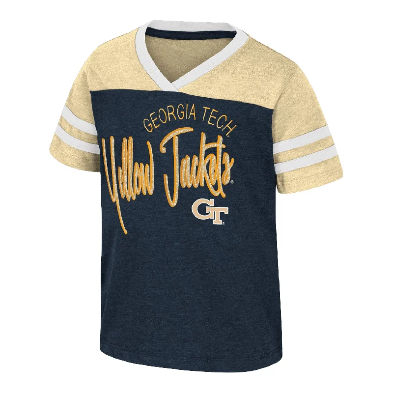 Graphic Print Women T Shirt for a Trendy StatementGraphic Print Women T Shirt for a Trendy StatementToddler Girls Georgia Tech Yellow Jackets Summer V-Neck Gold T-Shirt