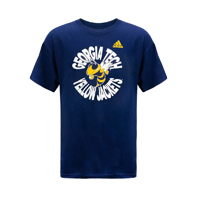Crew Neck Women T Shirt with a Timeless DesignCrew Neck Women T Shirt with a Timeless DesignYouth Georgia Tech Yellow Jackets Adidas Retro Circle T-Shirt